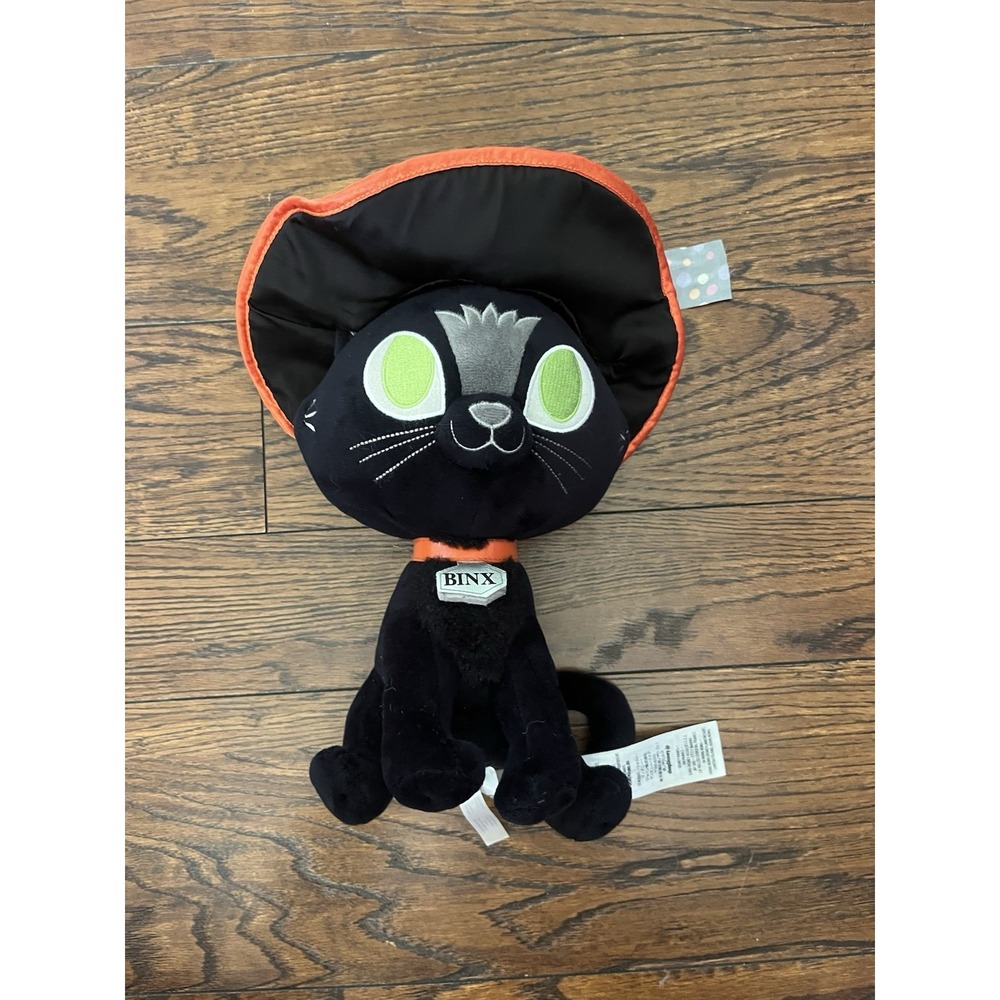 Disney Parks Hocus Pocus Plush Binx Black Cat Witch Hat Halloween